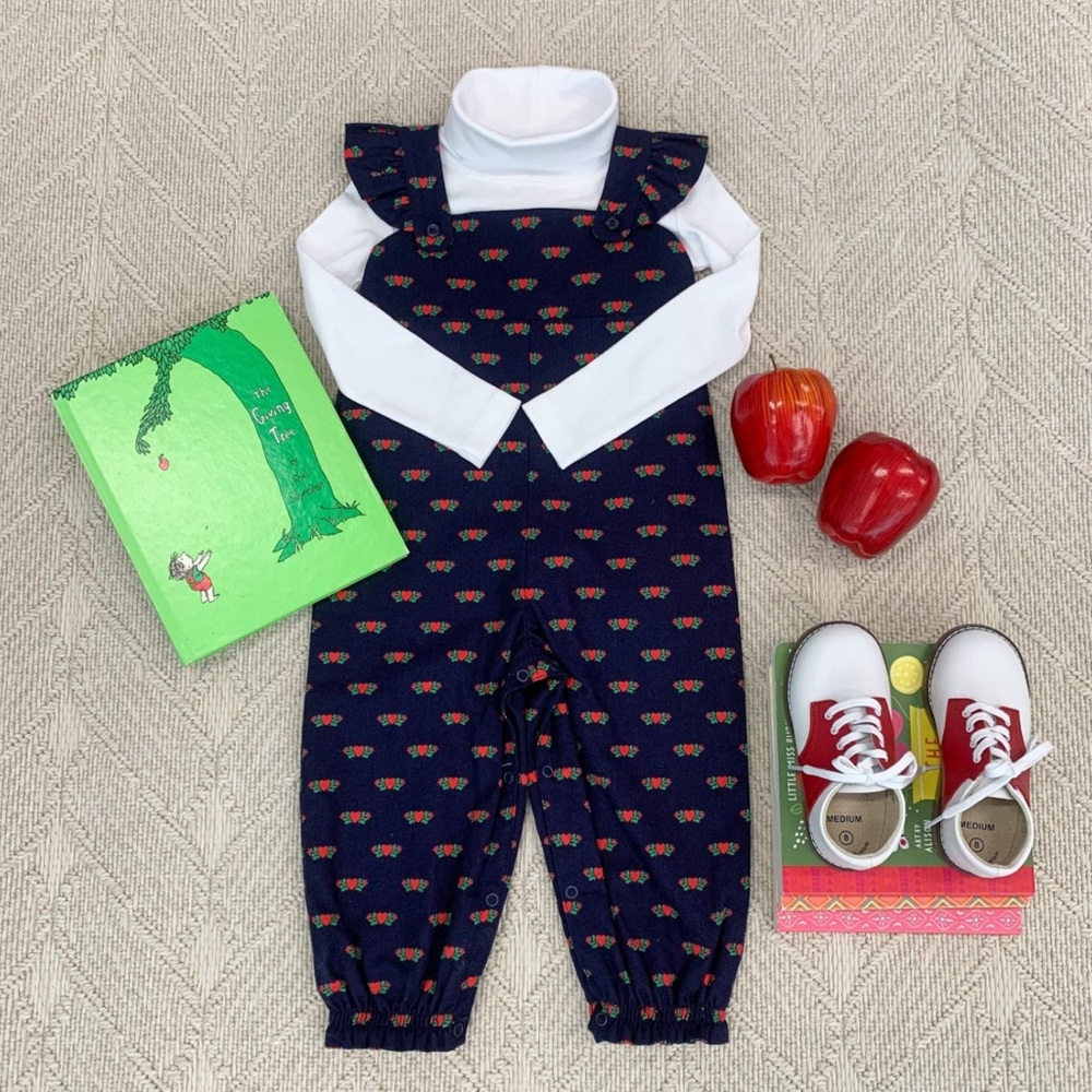 TBBC Violets Vintage Overall / A Kind Heart NWT 12-18 months